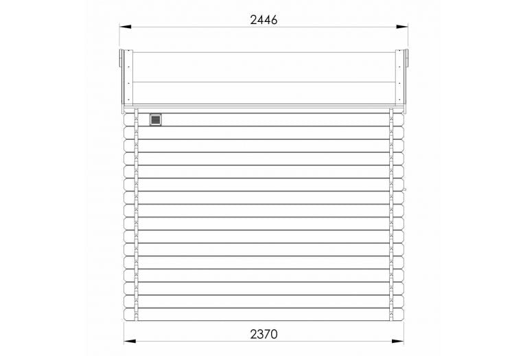 Abri de jardin NICO en bois traité - 2,8m² - 248x148cm