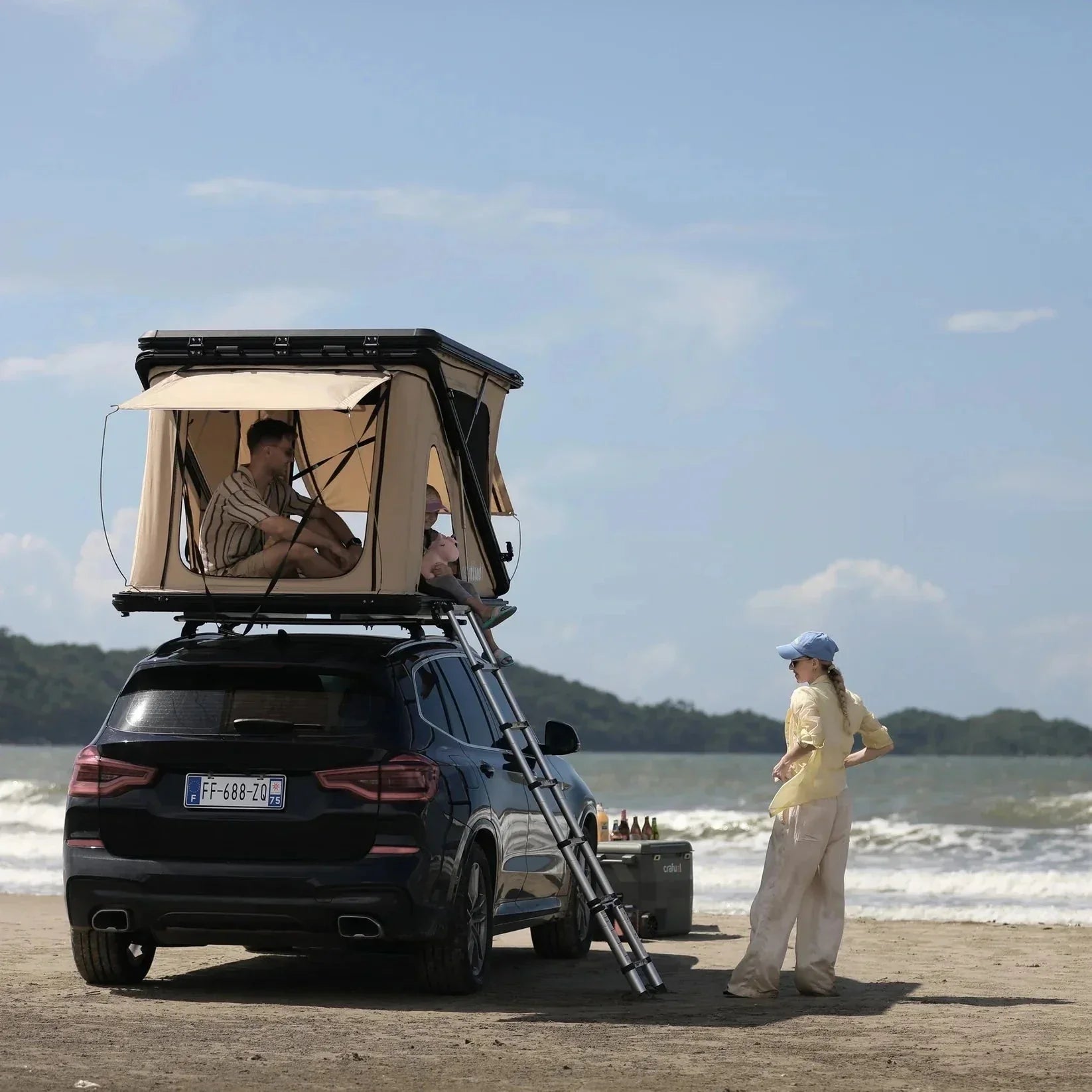 Tente de toit à coque en Aluminium - 2 Personnes