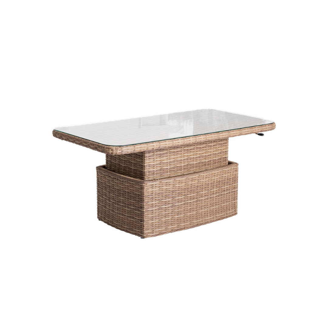 Table basse de jardin rectangulaire relevable - Salon de jardin BORA