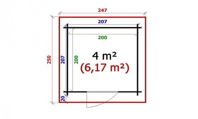 Abri de jardin OUVRIER 1 34 mm - 4m² intérieur