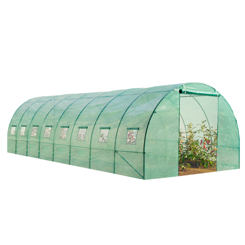 Serre Tunnel de Jardin 24M²  8x3M Verte Gamme Maraîchère - VERA