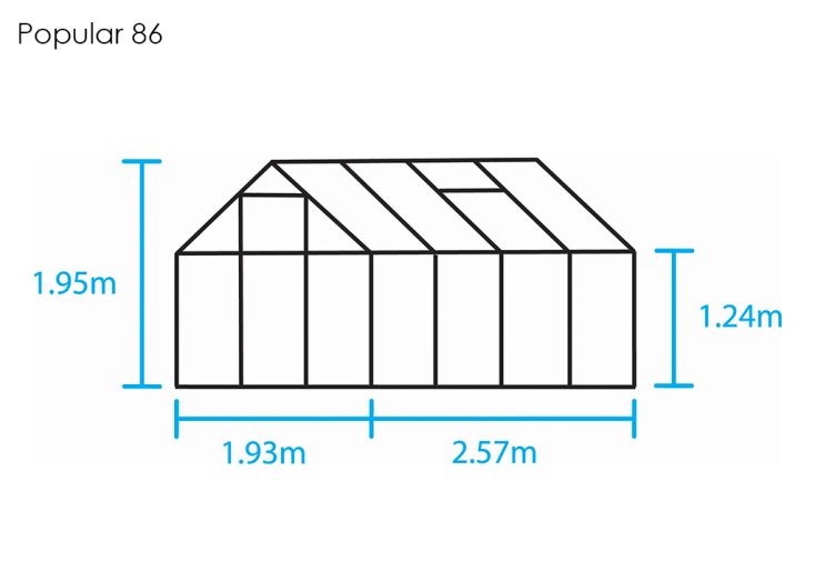 Serre de Jardin 5m² en Verre Horticole - POPULAR