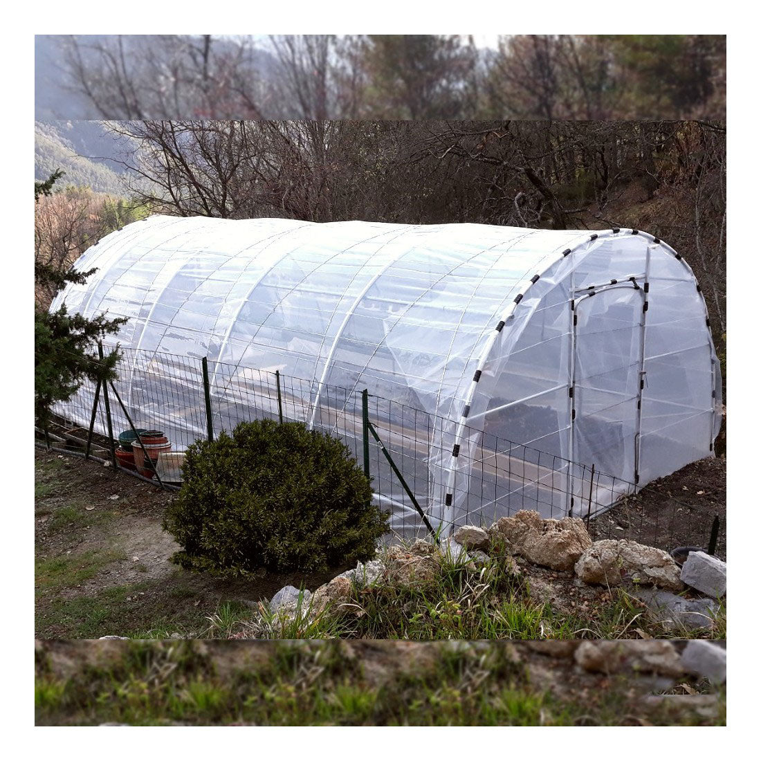 Serre Tunnel de Jardin 28M² avec 2 Portes - LONGO